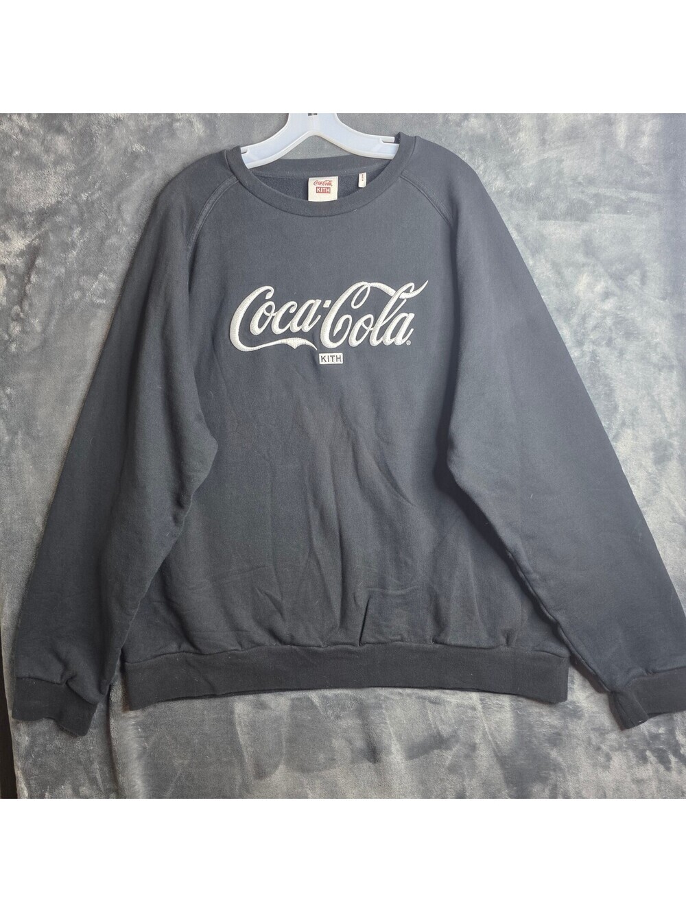 Kith x Coca-Cola Graphic Print Crew Neck Sweatshirt Sz XXL Black